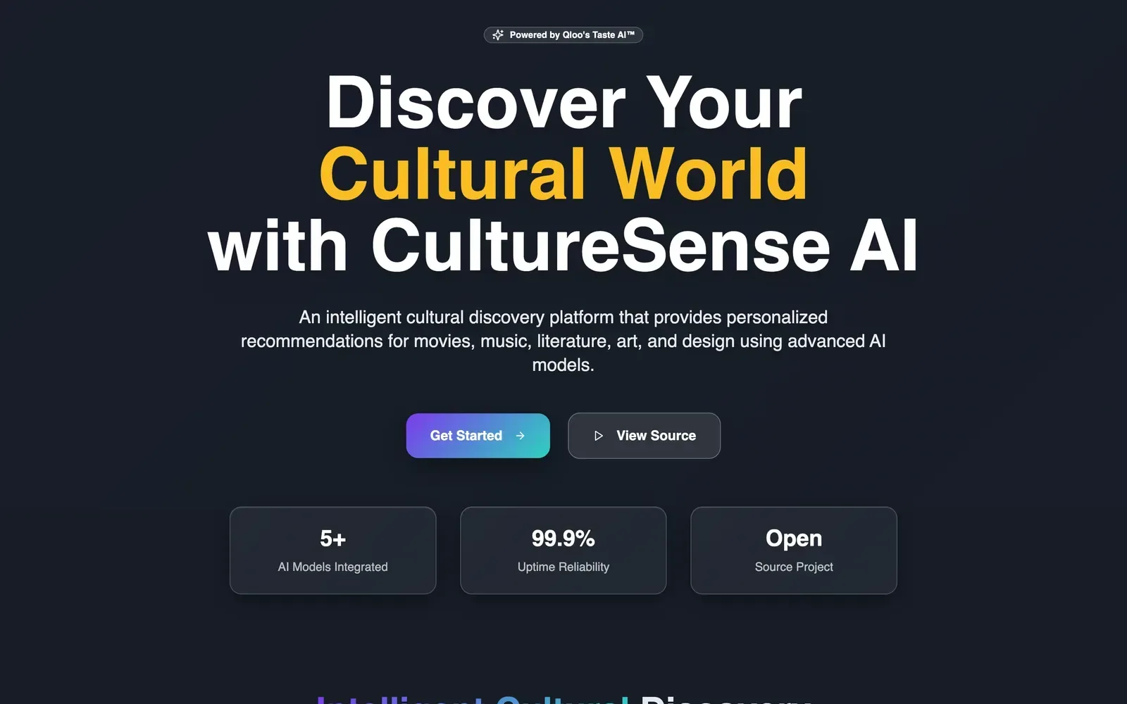 CultureSense: Taste-pattern analytics you can talk to